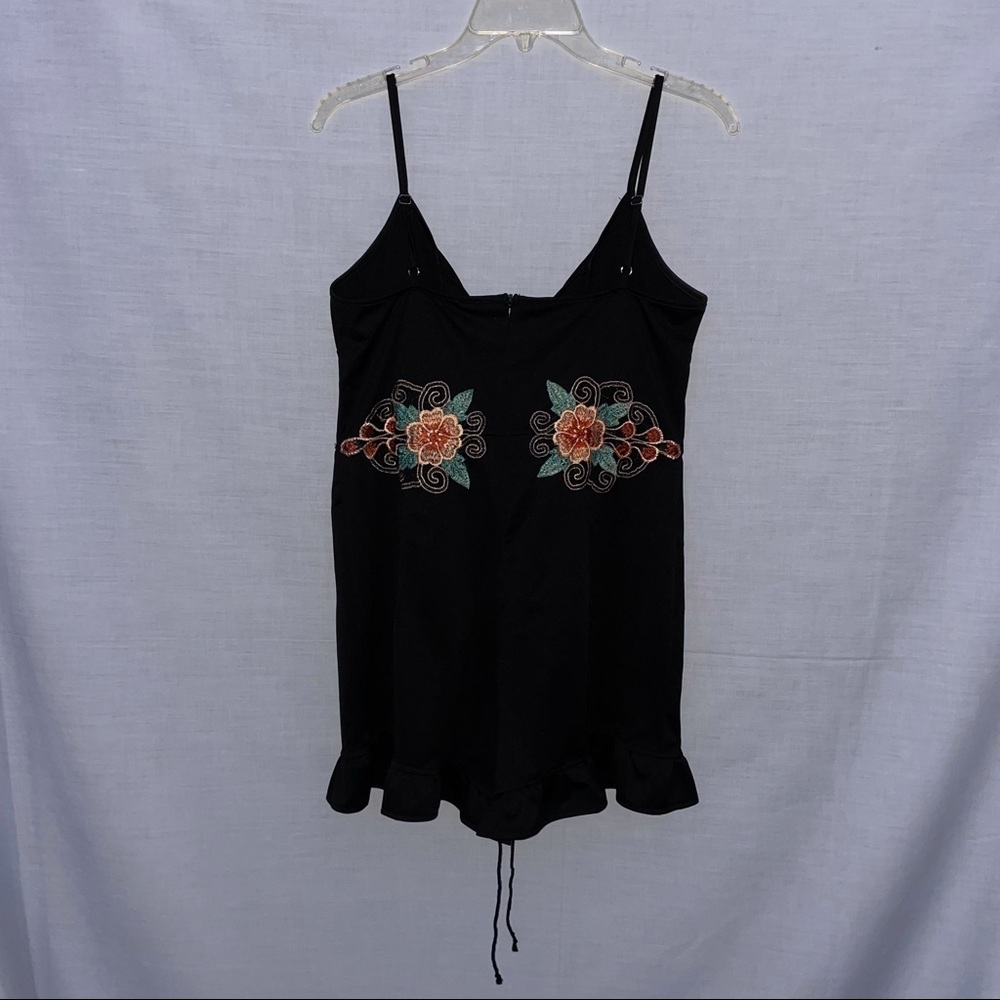 Black Floral Romper
